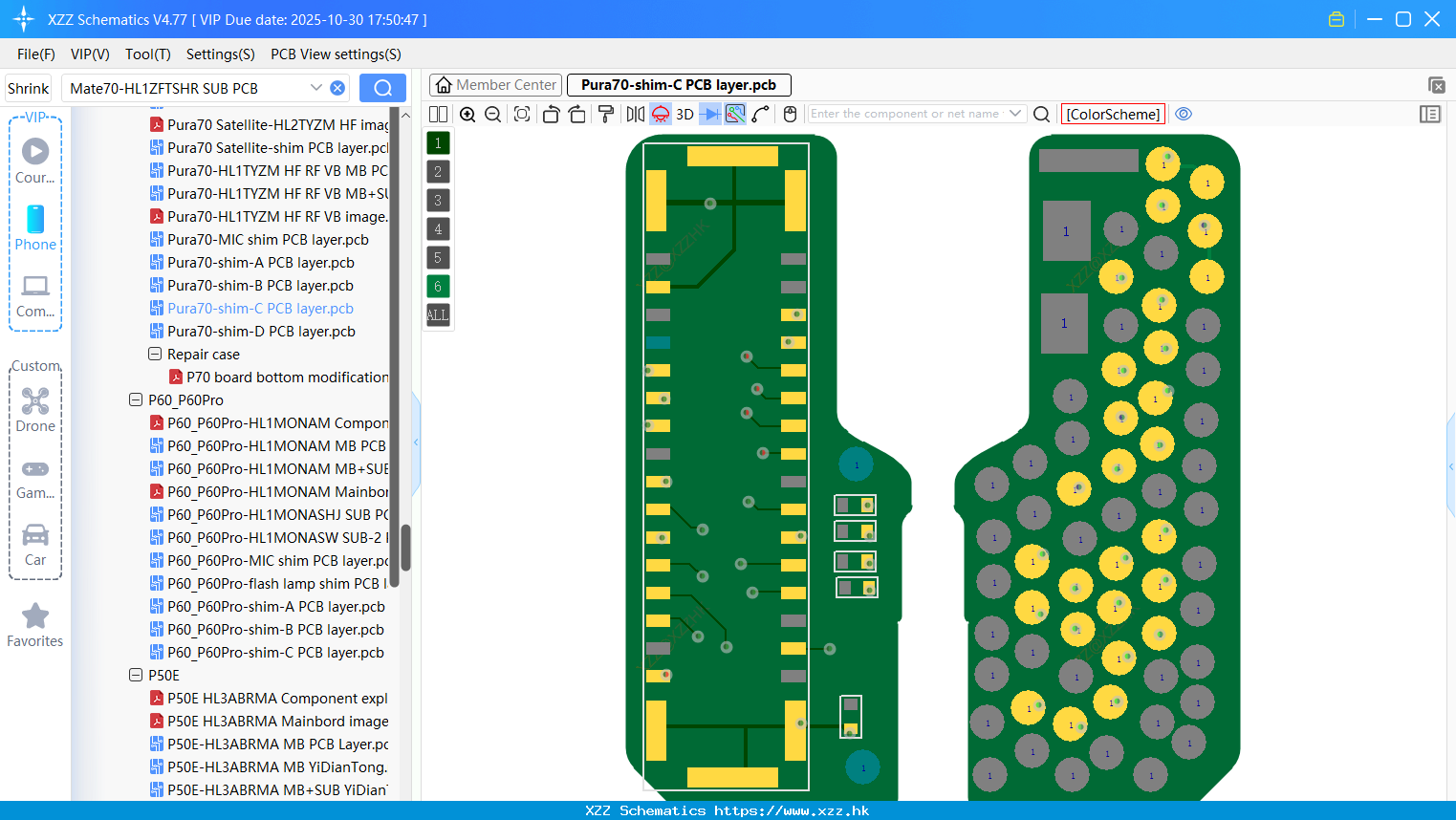 Huawei Pura70-shim-C PCB Layer